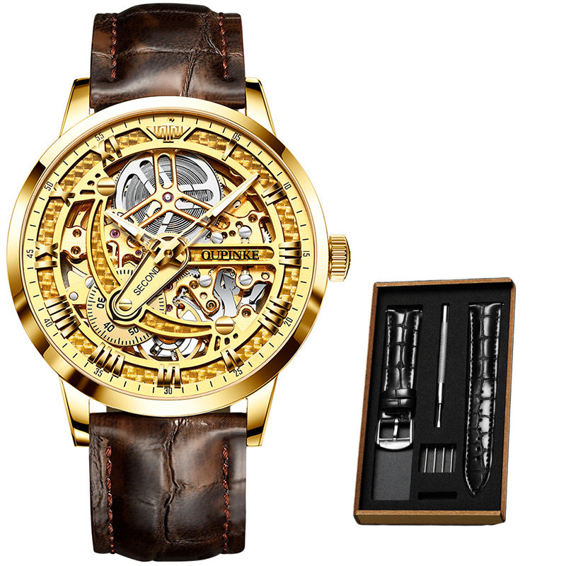 Waterproof hollow mechanical watch