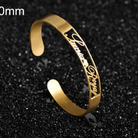 Customized Name Bracelet Personalized Custom Bangles Stainless Steel Jewelry