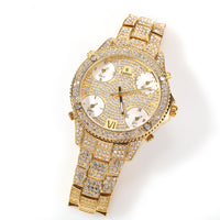 New Full Diamond Large Dial Hip-hop Men's Watches