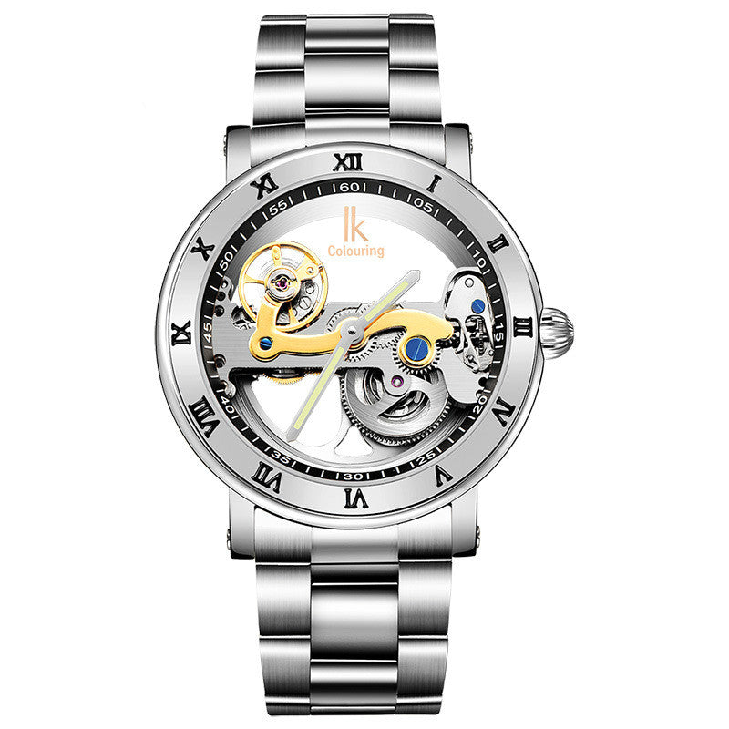 Men Automatic Mechanical Stainless Steel Wrist Watch