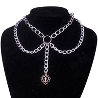 Kpop Accessories Sword Pendants Necklace Cool Multilayer Chains