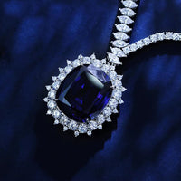 Women's Fashion Synthetic Sapphire Necklace