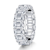 Sterling Silver Ring High Carbon Diamond Simulation