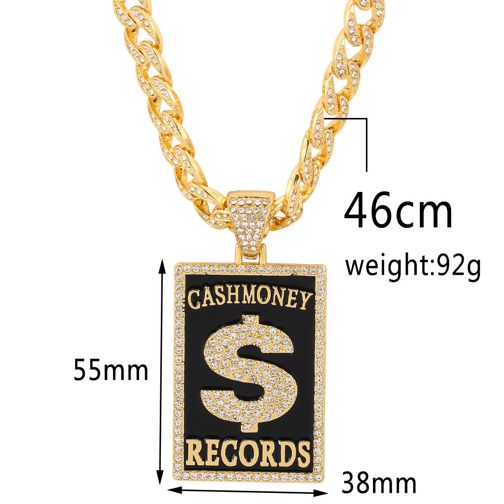 Men's Personality Hip-hop Style Army Cuban Chain Long Sweater Chain