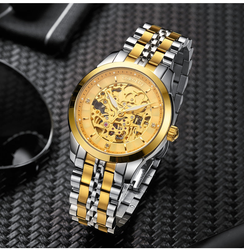 Hollow-out Full-automatic Mechanical Men's Business Casual Watch