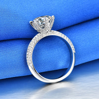 Female six-claw diamond ring Korean couple ring