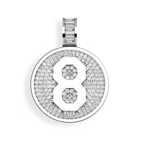 Double-sided hip hop full diamond necklace