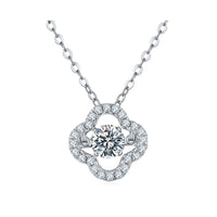 Smart Clover S925 Silver Gold Plated Moissanite Diamond Necklace