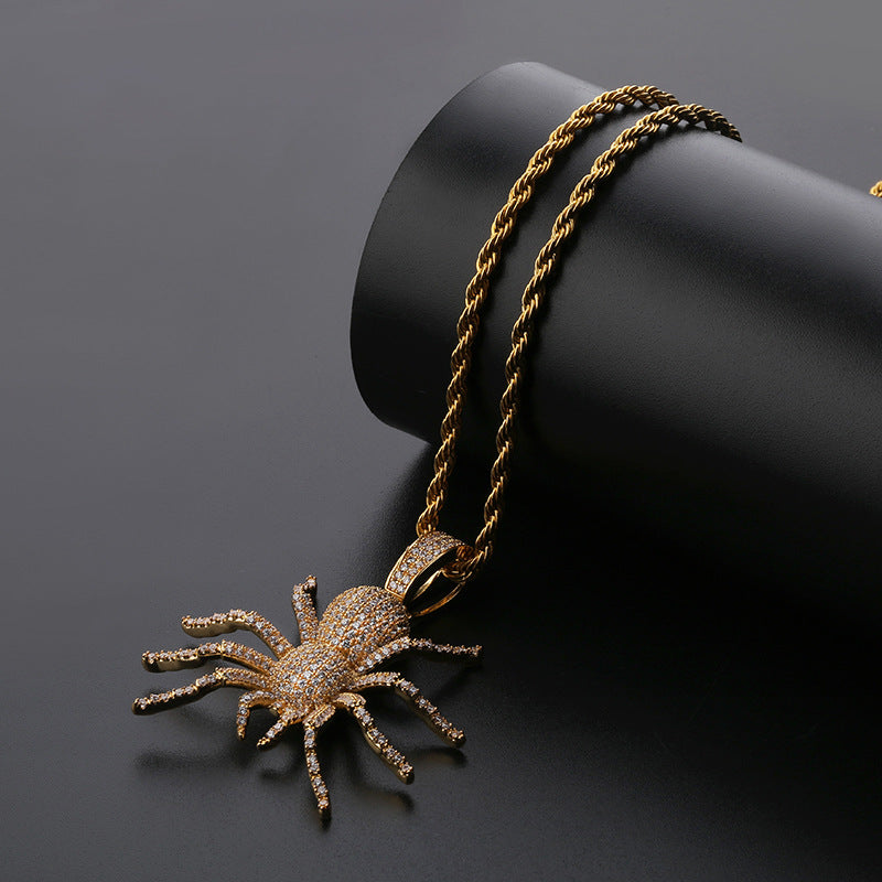 Men's Spider Pendant Hip Hop Necklace