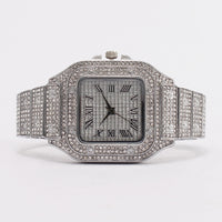 Square Diamond Full Diamond Roman Gradient Ladies Watch