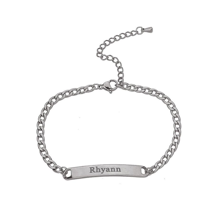 Stainless Steel English Letter Customized Nameplate Titanium Steel Bracelet