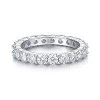 Luxury Fashion Diamond Ring, Row Diamond Ring, Moissanite Silver Ring, Jewelry