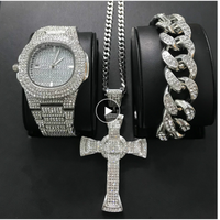 Mens Watches Luxury Brand Fashion Diamond Date Quartz Watch