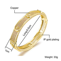 Full zircon hot wheel hip-hop men's bracelet