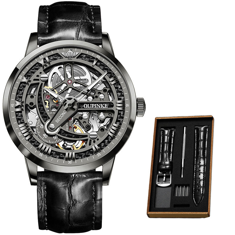 Waterproof hollow mechanical watch