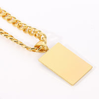 Men's Personality Hip-hop Style Army Cuban Chain Long Sweater Chain