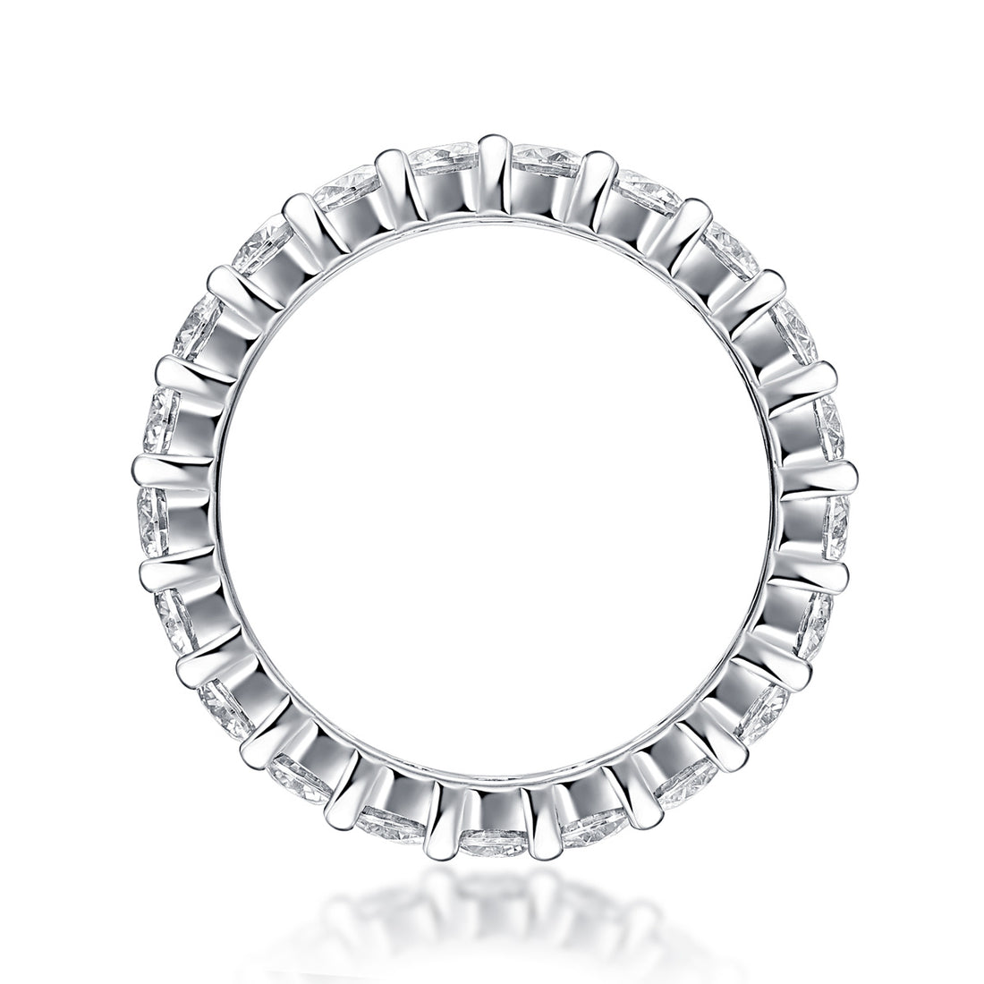 Luxury Fashion Diamond Ring, Row Diamond Ring, Moissanite Silver Ring, Jewelry