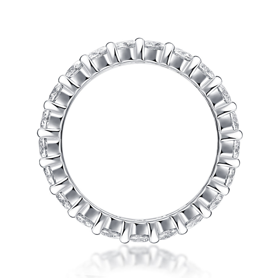 Luxury Fashion Diamond Ring, Row Diamond Ring, Moissanite Silver Ring, Jewelry