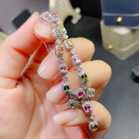 Natural Rainbow Color Tourmaline Necklace Pendant