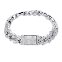 Full Zircon Hip Hop Cuban Chain Bracelet