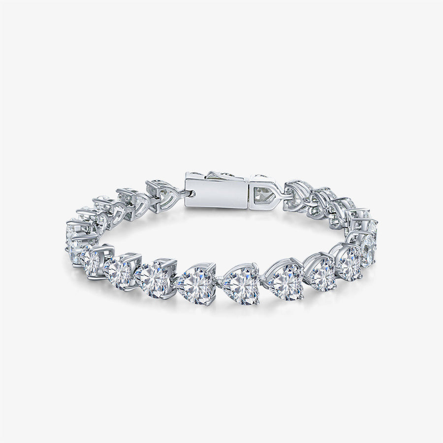 Pure Silver High Carbon Diamond Full Diamond Bracelet