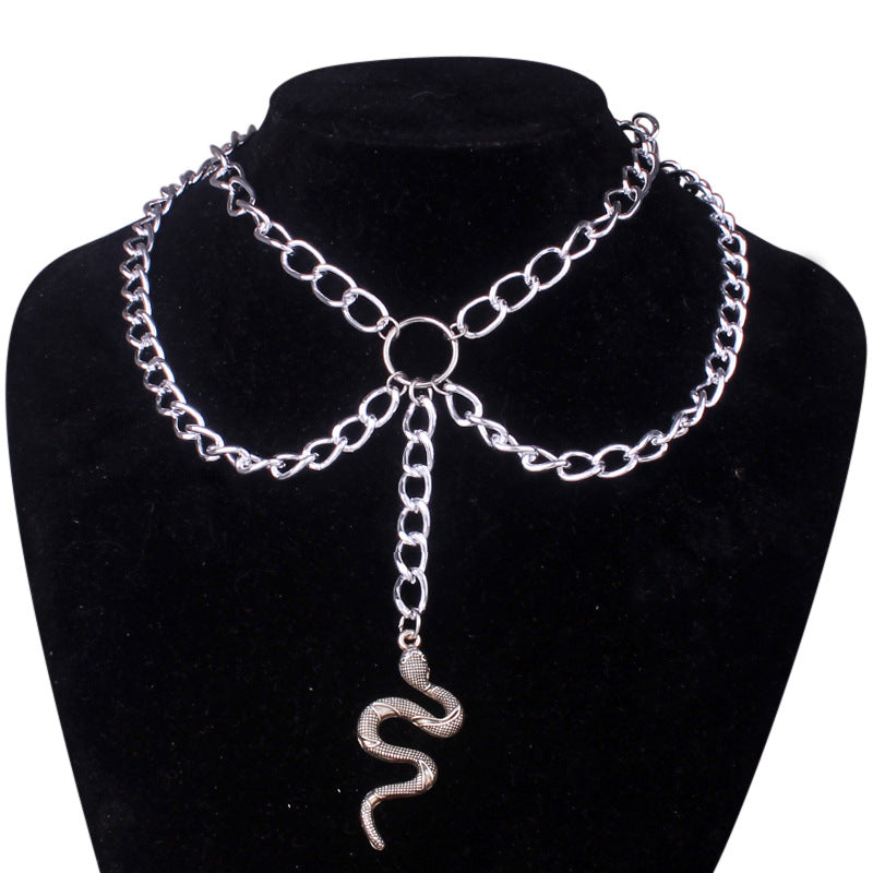 Kpop Accessories Sword Pendants Necklace Cool Multilayer Chains