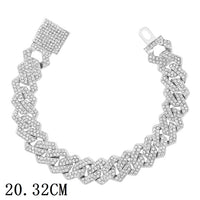 Luxury 12mm Iced Out Cuban Link Chain Bracelet