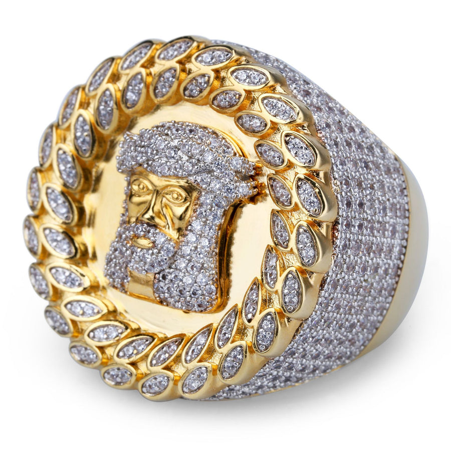 Zircon Filled Hip-hop Men's Ring