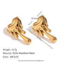 Retro Elegant Heart Stud Earrings For Women