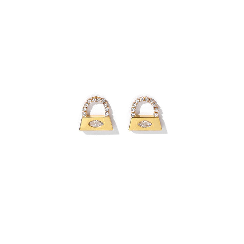 Brass Plated 18K Real Gold Affordable Luxury Fashion Earrings For Women