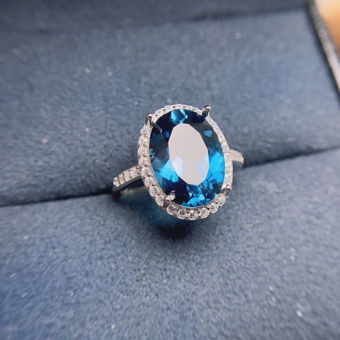 Natural London Blue Topaz Ring