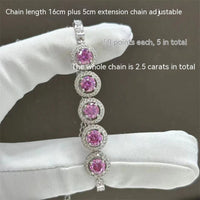 Moissanite Bracelet Women's Full Diamond Color Diamond Bracelet