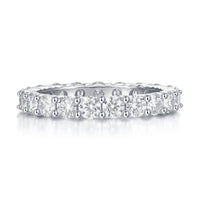 Luxury Fashion Diamond Ring, Row Diamond Ring, Moissanite Silver Ring, Jewelry