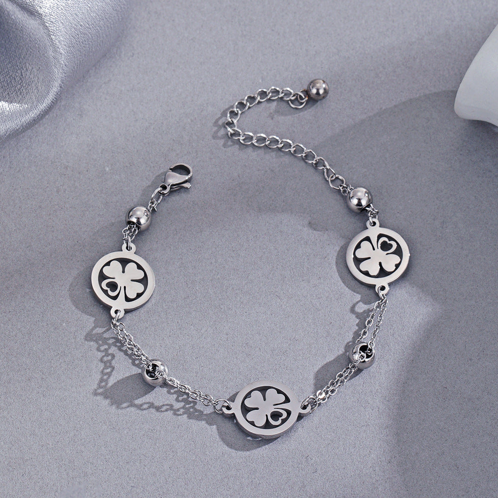 Four-Leaf Clover Bracelet Female Fashion Special-interest