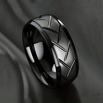 Diagonal Curved Pure Black Ring