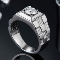 Fashion Moissanite Diamond Ring Simple Men