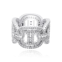 Electroplated Zircon Hip-hop Men's Ring