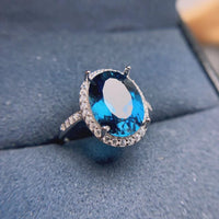 Natural London Blue Topaz Ring