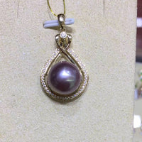 Bright Purple Edison Freshwater Pearl Pendant