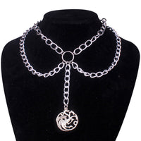 Kpop Accessories Sword Pendants Necklace Cool Multilayer Chains