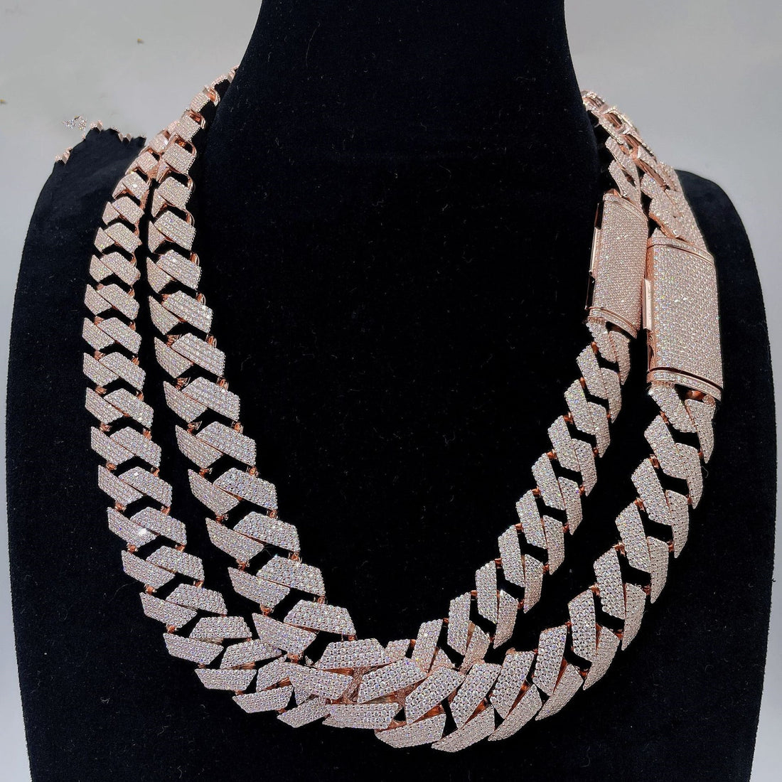 Moissanite Cuban Link Chain Necklaces S925 Silver