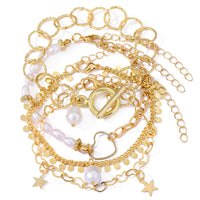 Buckle Multi-layer Bracelet Five-pointed Star Irregular  Multi-layer Bracelet