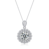 S925 Silver Necklace With Moissanite Pendant