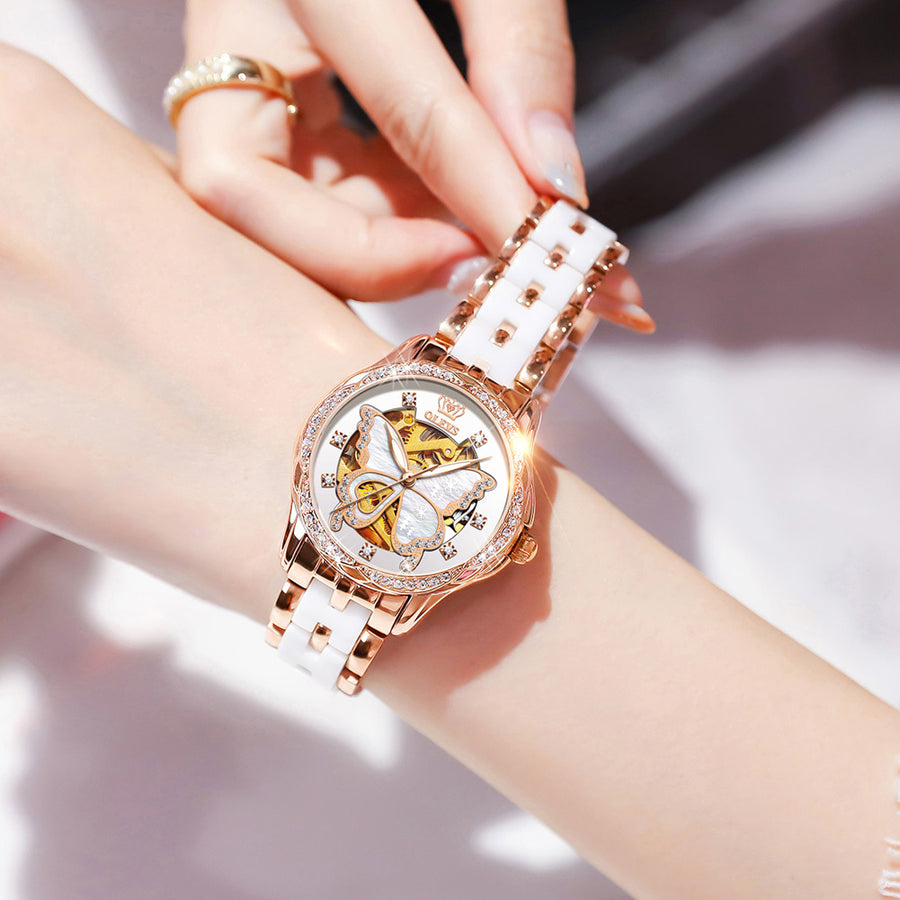 Ladies Automatic Mechanical Watch Gift Box Set