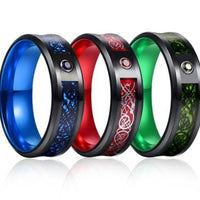 Celtic Dragon Tungsten Carbide Rings