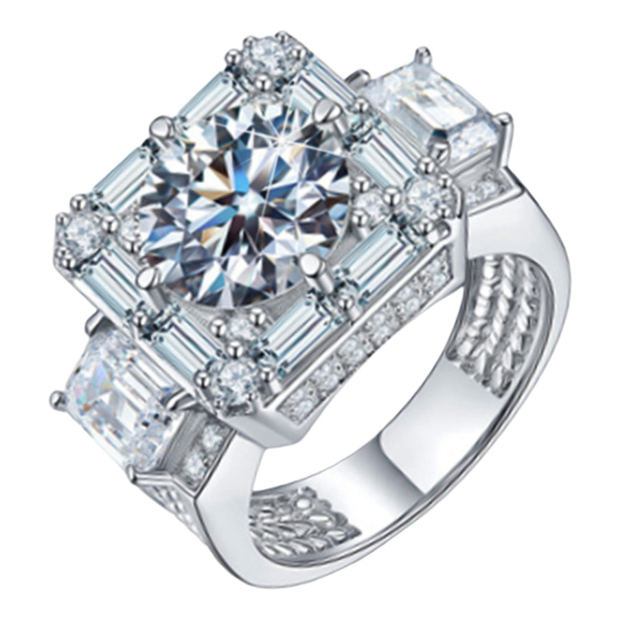 Moissanite Luxury Big Diamond Ring