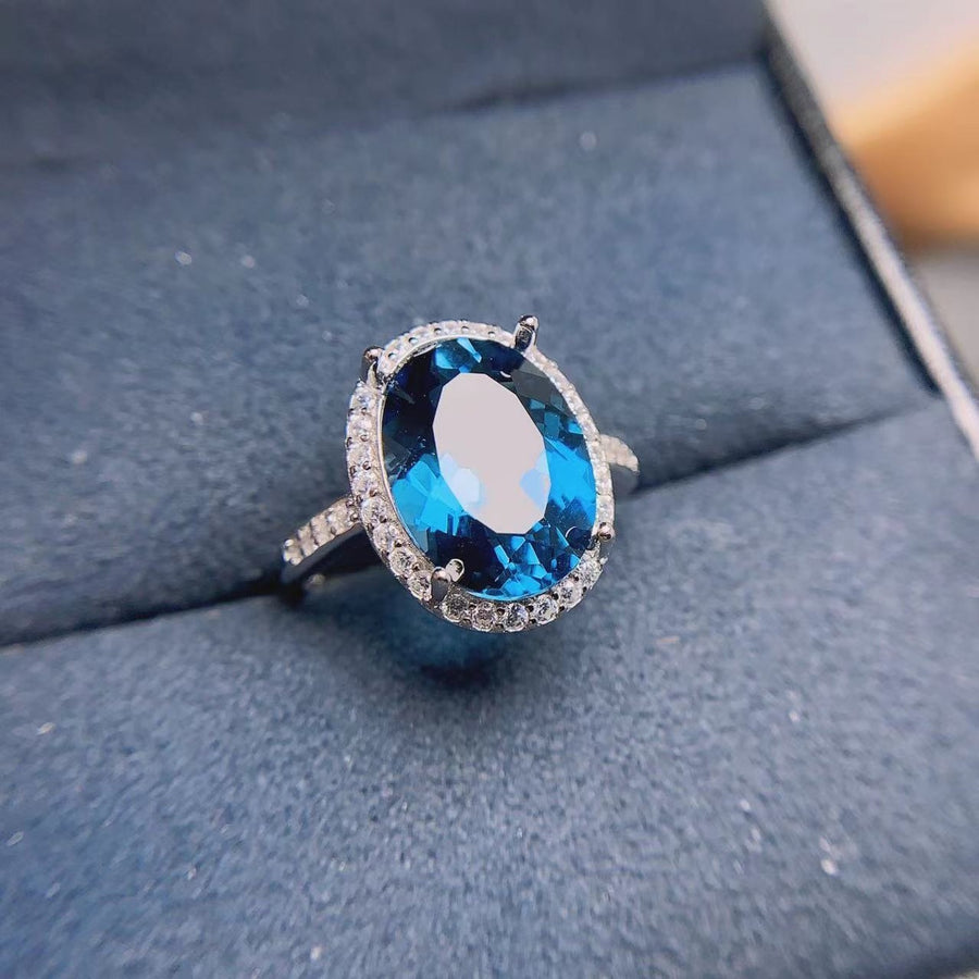 Natural London Blue Topaz Ring