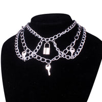 Kpop Accessories Sword Pendants Necklace Cool Multilayer Chains