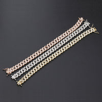 Hip Hop S925 Silver Diamond Cuban Zircon Bracelet